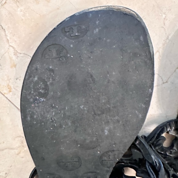 Tory Burch Black Patent Sandals - Picture 9 of 10